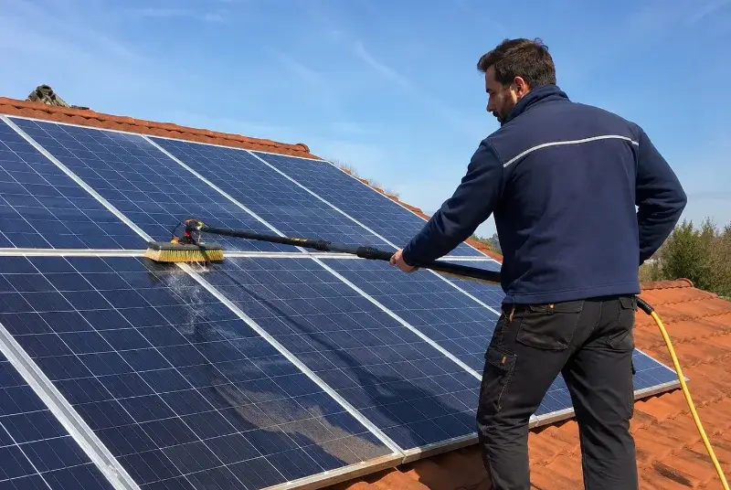 Nettoyage et entretien de panneaux solaires à Baudreix